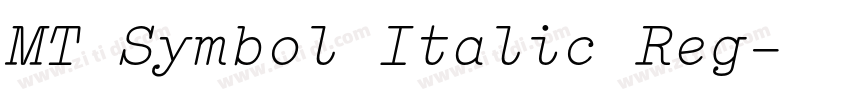MT Symbol Italic Reg字体转换
